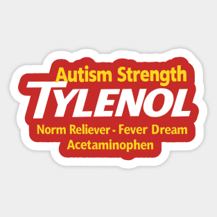 Tylenol Extra Strength Autism Sticker